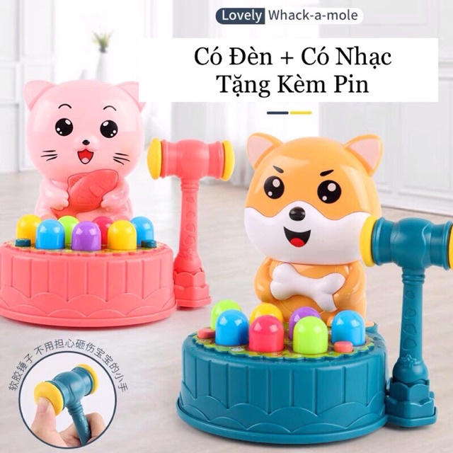 Bộ đập chuột phát tiếng kêu cho bé trai bé gái