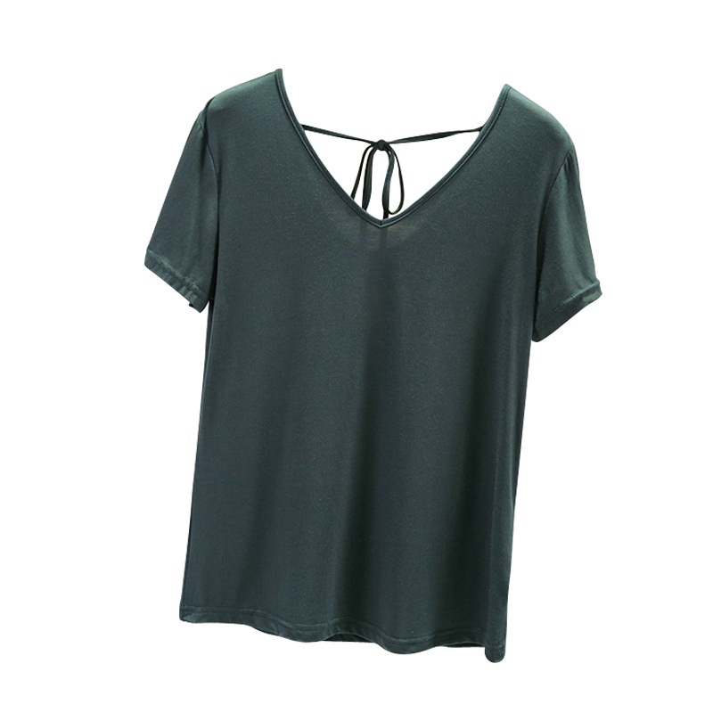 Áo Thun Tay Ngắn Cổ Chữ V Dáng Rộng Thời Trang Mùa Hè Kiểu Mới Cho Nữ Size M-2XL