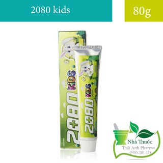 Kem đánh răng 2080 kids vị dâu, táo, chuối