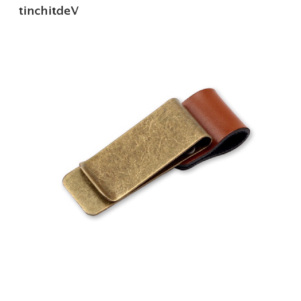 1 Kẹp Giấy / Da / Đồng Thau Bằng Thép Không Gỉ Tiện Dụng