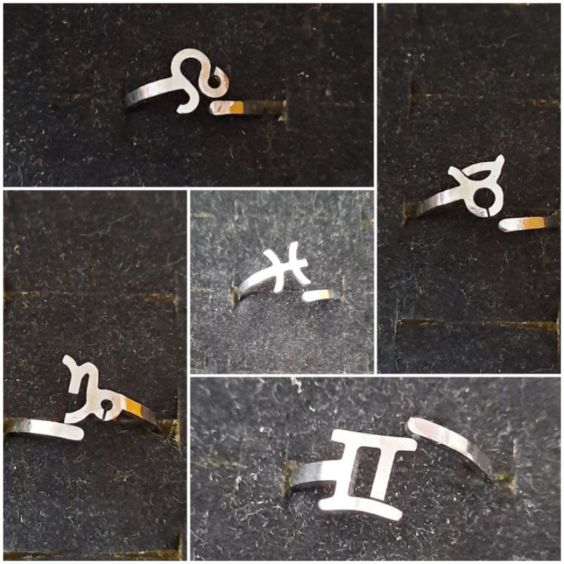 Nhẫn inox 12 cung hoàng đạo mẫu 2