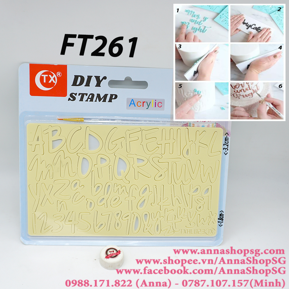 FT261 BỘ ẤN CHỮ VANNILA