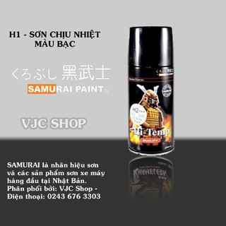 Chai sơn chịu nhiệt SAMURAI Mã H1*** màu bạc