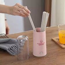 Ống đựng đũa lúa mạch có nắp cao cấp