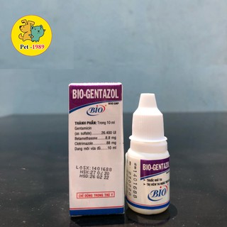 [Mã PET20K giảm 20K đơn 250K] Nhỏ tai BIO- GENTAZOL 10ml viêm tai ngoài cho chó Pet1989