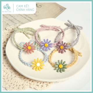 Qùa tặng dây buộc tóc hoa cúc co giãn nhiều màu dây thun cột tóc nữ phong cách hàn quốc dễ thương