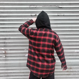 Áo flannel có nón