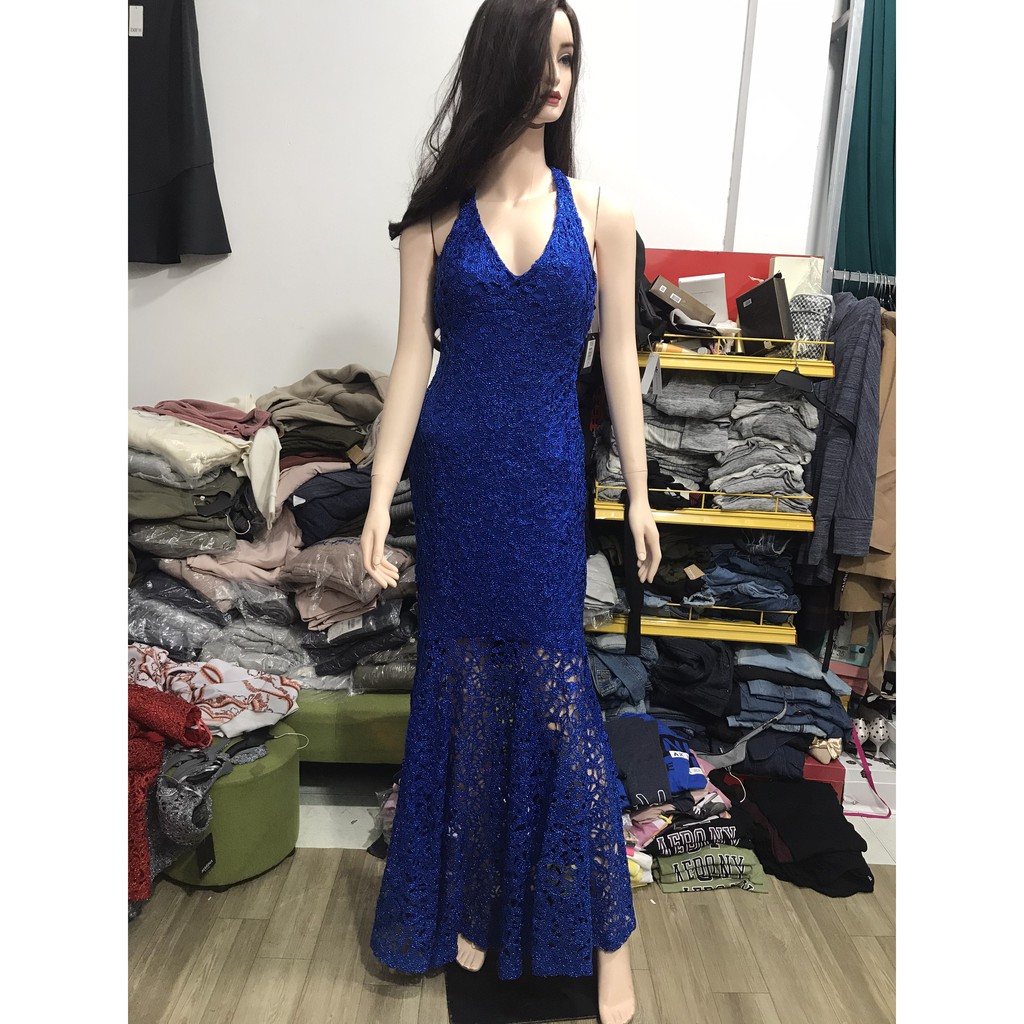 Đầm dạ hội dài đuôi cá dài cho người cao (4 màu) xuất xịn