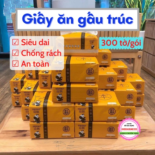 [Hàng loại 1] Giấy gấu trúc ️ Giấy ăn gấu trúc Sipiao chính hiệu siêu dai mềm mại không chất tẩy trắng an toàn