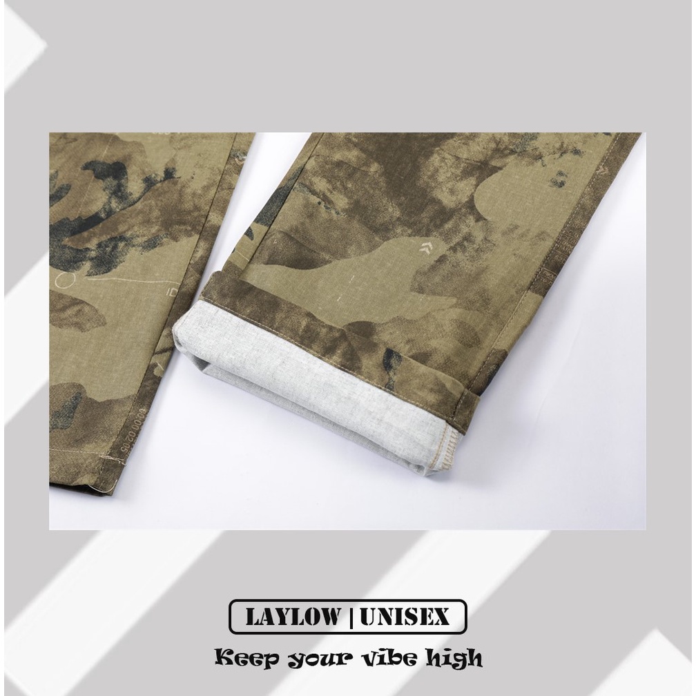 Quần Dài Kaki Túi Hộp Rằn Ri Nam Nữ Thời Trang Đường Phố Cao Cấp, Cargo Pants streetwear LAYLOW Unisex