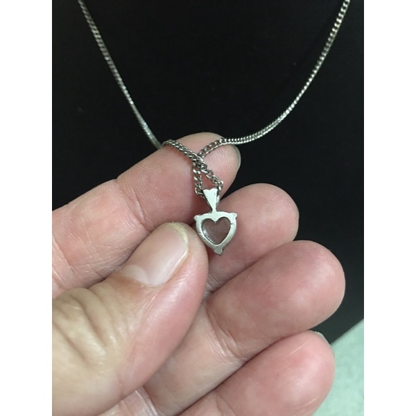 Dây chuyền phối mặt tim đá mắt mèo xinh xinh si tuyển Nhật