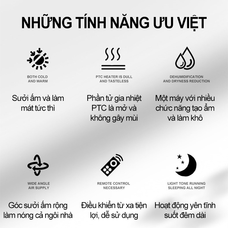 Quạt Sưởi Công Suất Lớn, Máy Sưởi Đa Năng, Tạo Ẩm, Nhiều Loại Mẫu Mã Phù Hợp Với Mọi Nhà BH [6 Tháng]