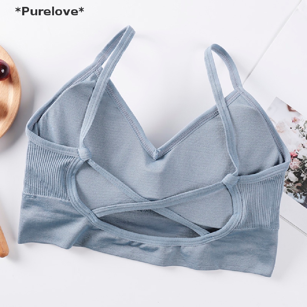 Áo Lót Thể Thao Nâng Ngực Chất Liệu Cotton Không Đường May Dành Cho Nữ