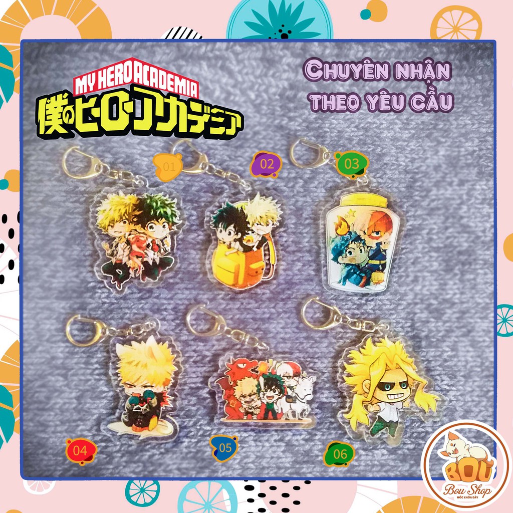 Móc khóa Mica Acrylic Boku No Hero Academia - Học viện anh hùng Anime Keychain