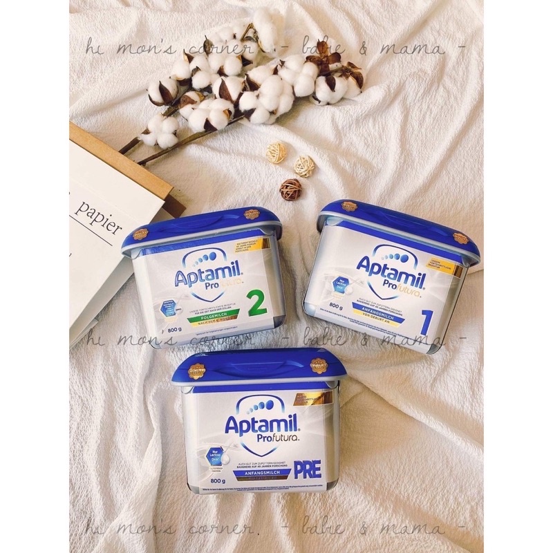 Sữa Aptamil bạc nội địa Đức số 1 , 2 và Pre hộp 800g