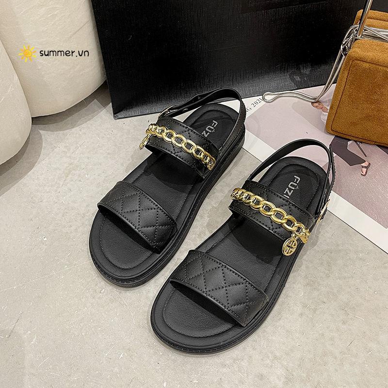 Giày Sandal Mùa Hè 2022 Phong Cách Thời Trang Hàn Quốc Dễ Phối Đồ