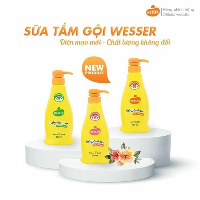 SỮA TẮM GỘI WESSER DÀNH CHO BÉ