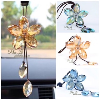 Dây Treo Pha Lê Bông Hạt Dưa 5 Cánh Dùng Trang Trí Xe Ôtô