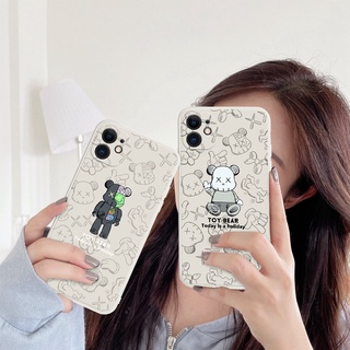 Ốp Điện Thoại Dẻo Họa Tiết Hoạt Hình Gấu KAWS Cho iPhone XR XS Max X 13 11 12 Pro Max 6 6S 7 8 Plus 12 13 Mini SE #H048