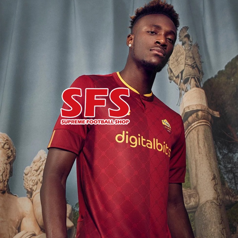 Áo Thun Bóng Đá Dáng Rộng Phiên Bản Người Hâm Mộ Bóng Đá 22-23 AS ROM.A Jersi S-4XL MC