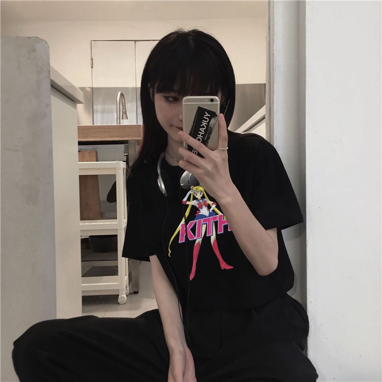 Áo Thun Crotop Form Rộng Unisex Tay Ngắn In Hình KITH Ulzzang Style Hàn Quốc TTT0193