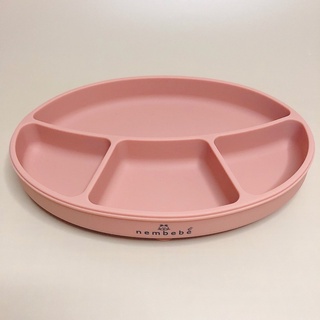 Ảnh Thật Khay Ăn Dặm Hình Oval Silicon Cấp Thực Phẩm, Đế Hít Chân Không Chống Đổ Chống Lật