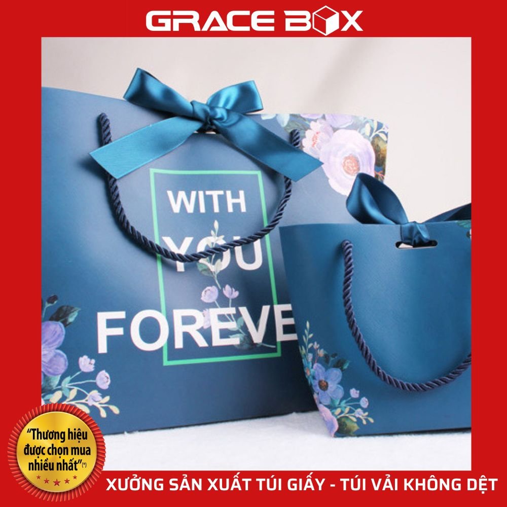 Túi Giấy Quà Tặng Mini With You Forever Cực Xinh - Siêu Thị Bao Bì Grace Box