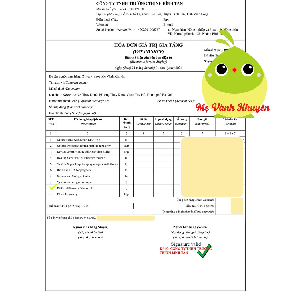 Vitamin E thiên nhiên Kirkland Signature 400 I.U, Mỹ (500v)