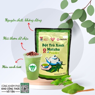 Bột Trà Xanh Matcha Đài Loan Nguyên Chất 500gr Không Có Cặn Bã