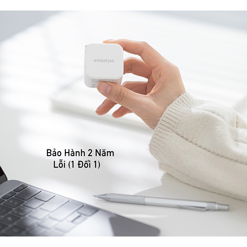 WHITE IC20-2PDWHI Sạc Nhanh hãng INNOSTYLE - Hàng Chính Hãng