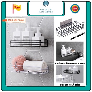 Kệ dán tường nhà tắm bằng thép sơn tĩnh điện cao cấp, Giá để đồ với thiết kế hiện đại siêu chắc chắn