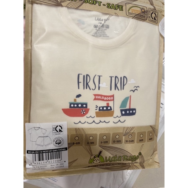 Bộ cộc bé trai bé gái UALAROGO giao thông