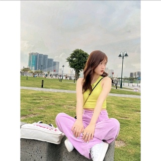 Áo ba lỗ croptop nữ ôm dáng kiểu basic chất thun gân dày dặn - 760