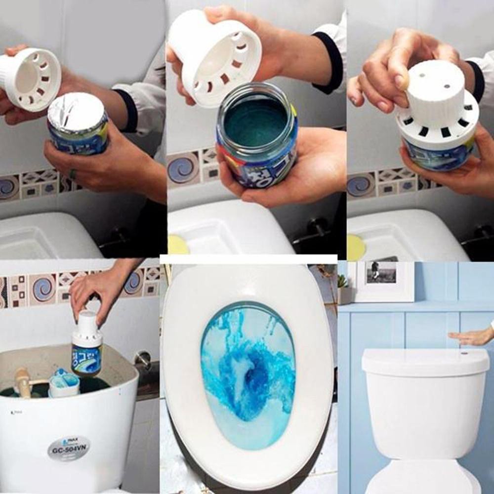 Chai thả bồn cầu hương thơm nhẹ khử mùi hôi diệt vi khuẩn chống ố vàng bám bẩn 180gr
