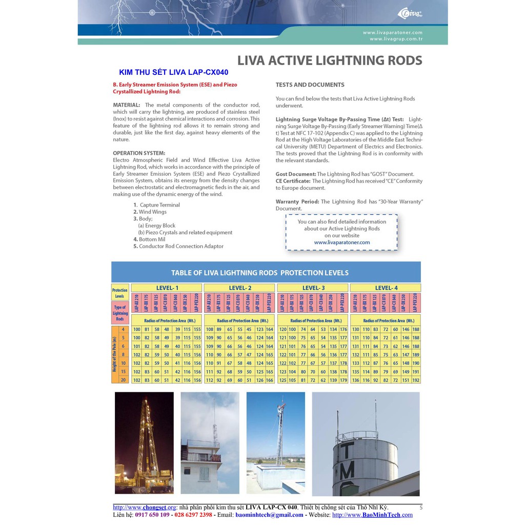 Kim thu sét Liva CX040 , BK 61m