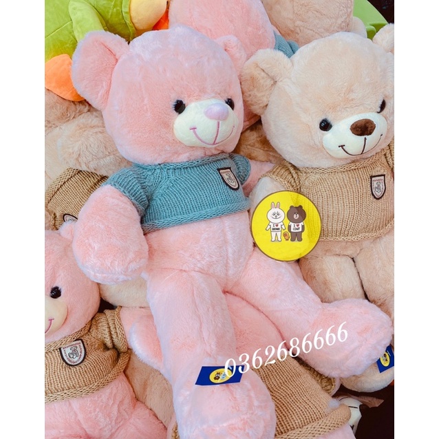 Gấu bông teddy áo len Iloveu 4 màu kích thước 60cm - Xưởng gấu bông Việt Nam