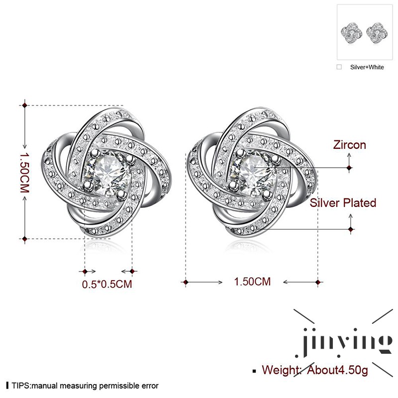 GETNOIVAS Hoa tai mạ bạc 925 hình ngôi sao xinh xắn ngộ nghĩnh