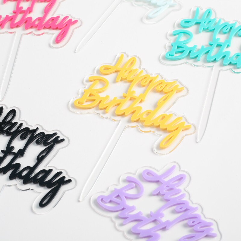 Chữ Happy Birthday Cắm Trang Trí Bánh Kem