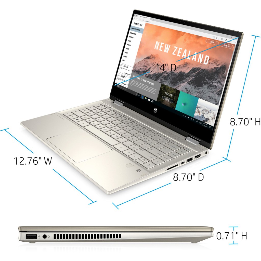 HP Pavilion X360 14m-dw0023dx Core i5-1035G1 / 8GB / 256GB / Full HD / Win 10 - Hàng Nhập Khẩu Mỹ | BigBuy360 - bigbuy360.vn