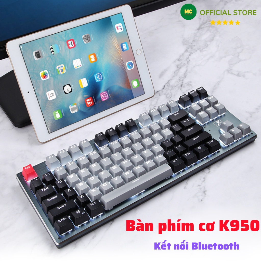 ﹊Bàn phím Cơ Không Dây Bluetooth K950 20 chế độ LED Dành Cho Máy Tính Laptop,Điện Thoại,Máy Bảng