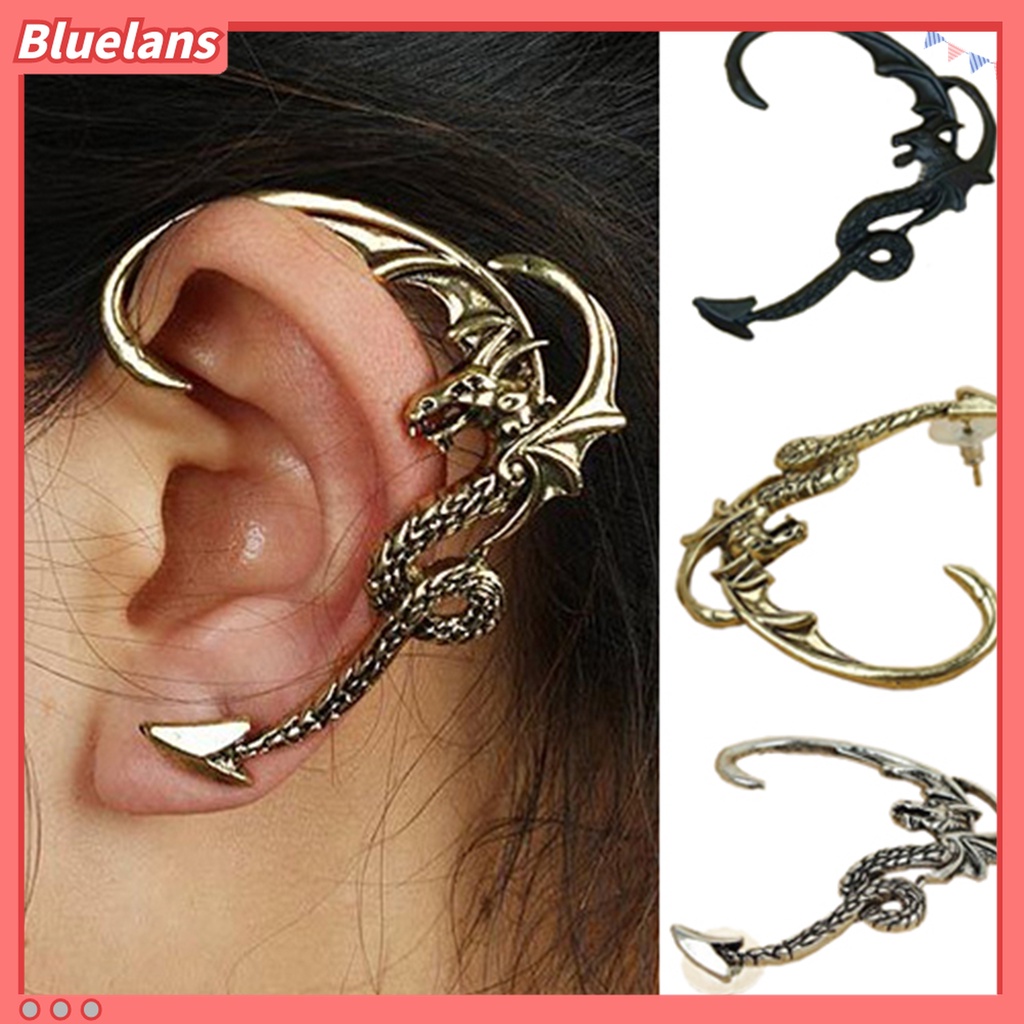 Khuyên vành tai đơn hợp kim hình rồng cá tính sang trọng dành cho nữ