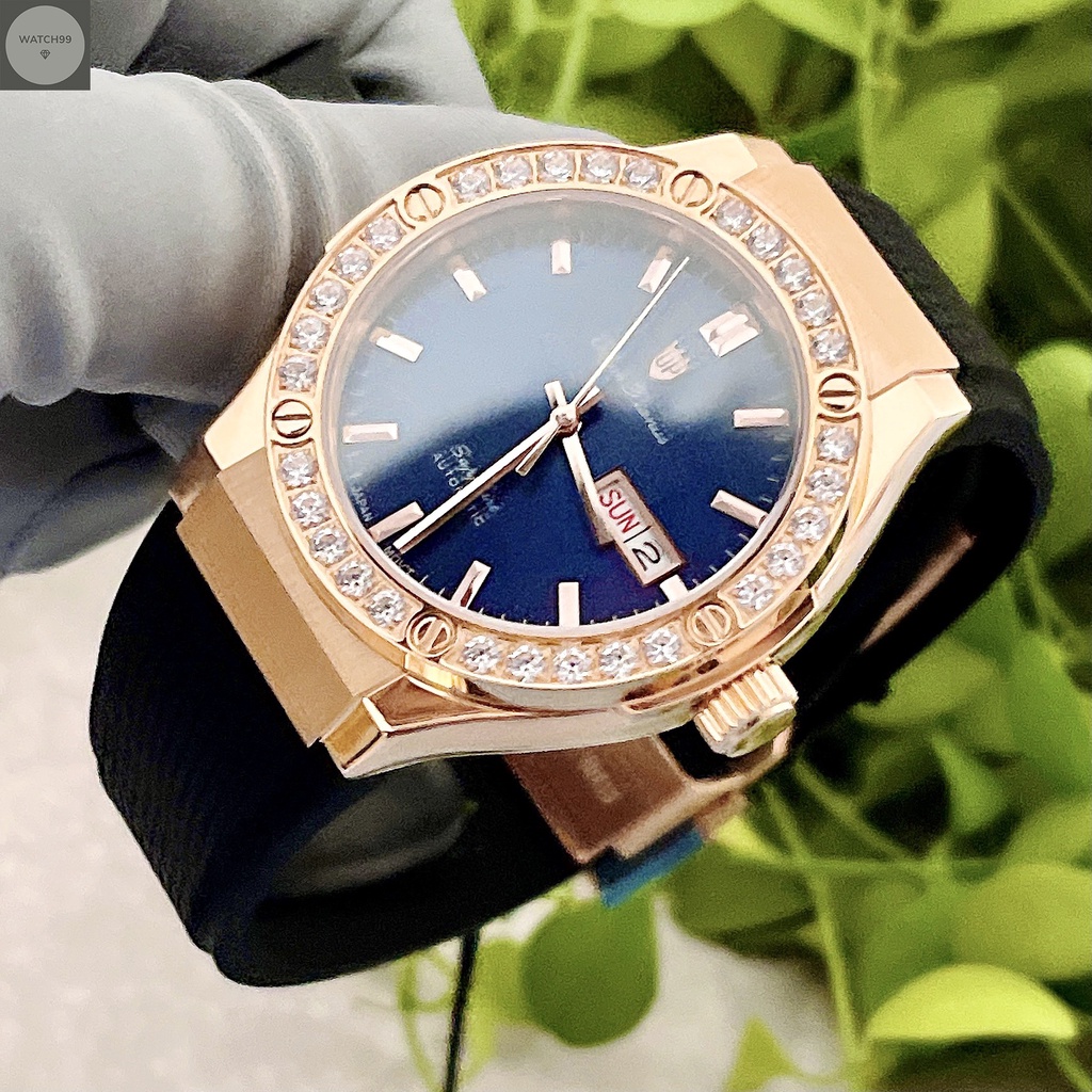 Đồng hồ nam dây cao su Olym Pianus OP990 OP990-45 OP990-45ADDGR-GL chính hãng mặt kính chống xước