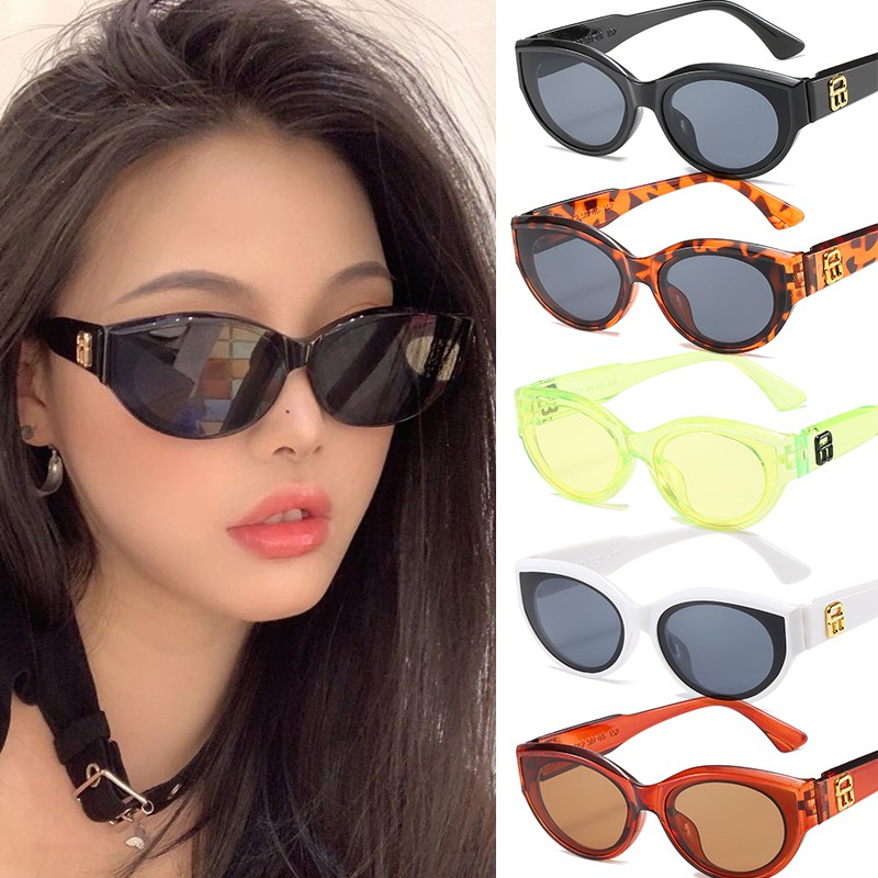 Kính mát mắt mèo gọng tam giác nhỏ thời trang âu mỹ thích hợp cho nam nữ