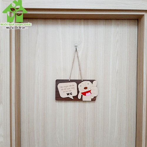 Bảng gỗ decor trang trí treo cửa toilet WC 🚀Freeship EXTRA🚀 Mẫu BM_038 hoa văn nổi