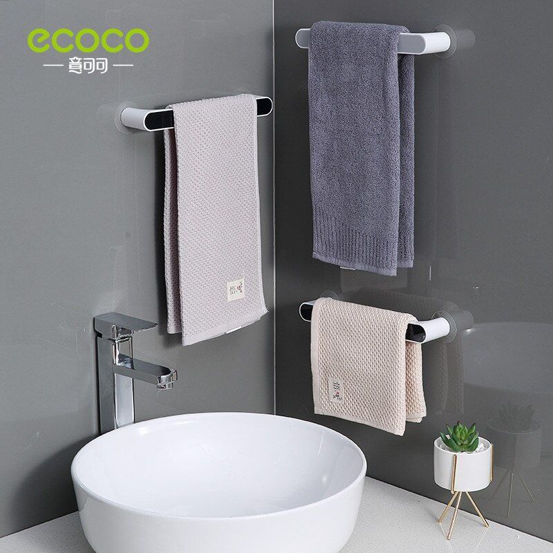 Kệ treo khăn, kệ cài dép ECOCO đa năng hít tường