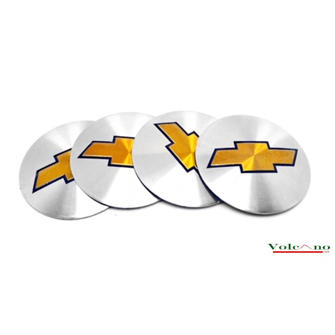 Set 4 Miếng Dán logo 56mm Trang Trí Trục Bánh Xe Hơi Mitsubishi Mazda Hyundai Chervolet Kia Toyota