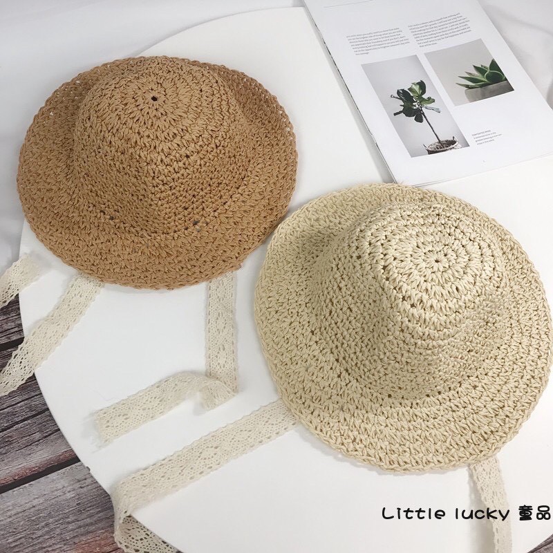 Mũ/nón cói cho bé siêu xinh, kiểu dáng Hàn Quốc