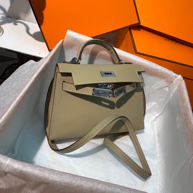 Túi HM KELLY SIÊU CẤP SIZE 20 màu nude