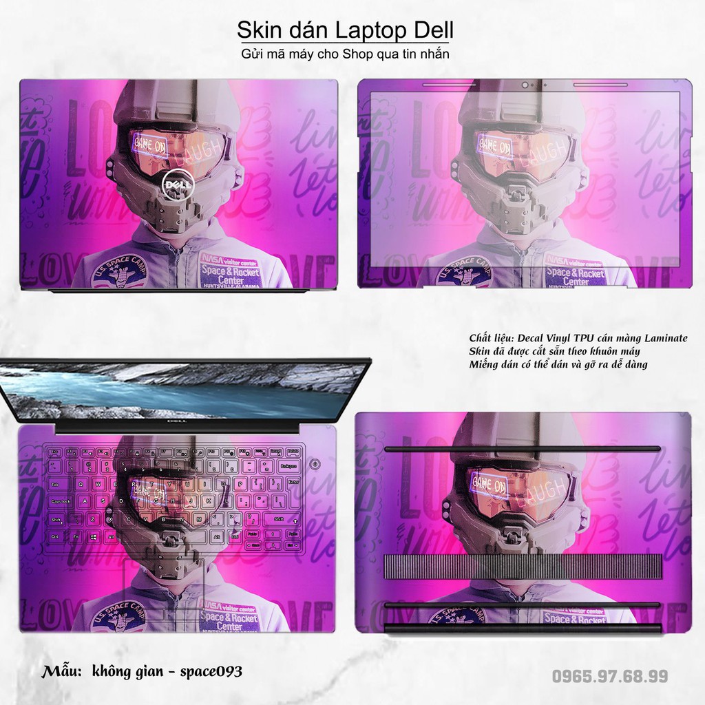 Skin dán Laptop Dell in hình không gian nhiều mẫu 16 (inbox mã máy cho Shop)