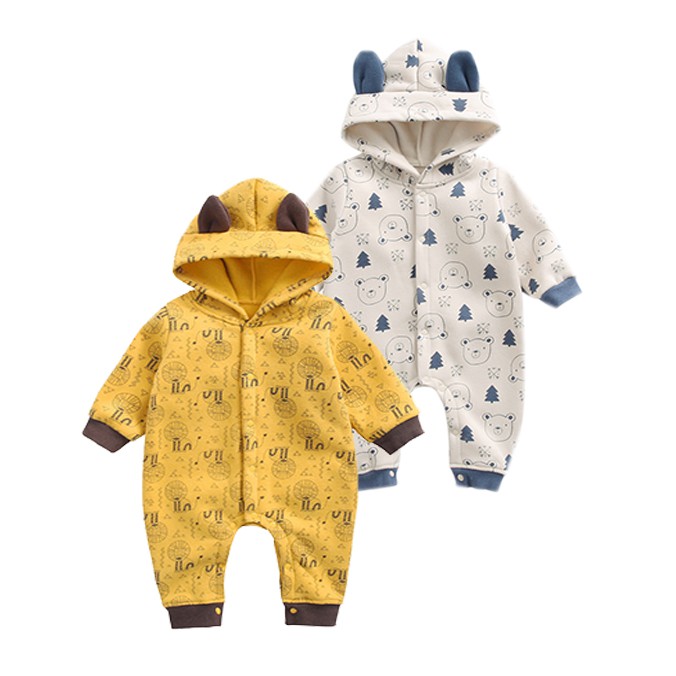 Sanlutoz Winter Baby Boys Bodysuits Cute Cartoon Printing